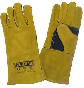 Gold Leather Gauntlets / Gloves