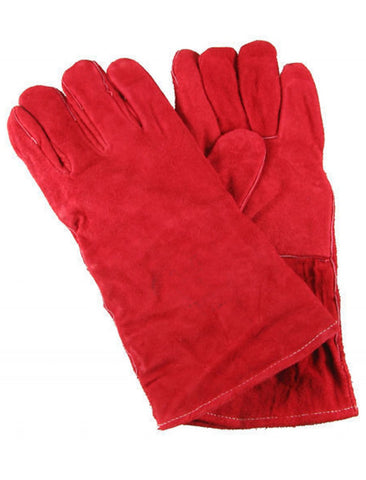 Red Leather Gauntlets / Gloves