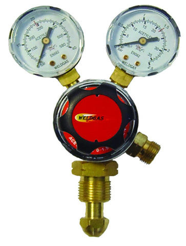 Gas Regulator: Acetylene MIG & TIG Welding, 2-Gauge Single Stage - 1.5 Bar
